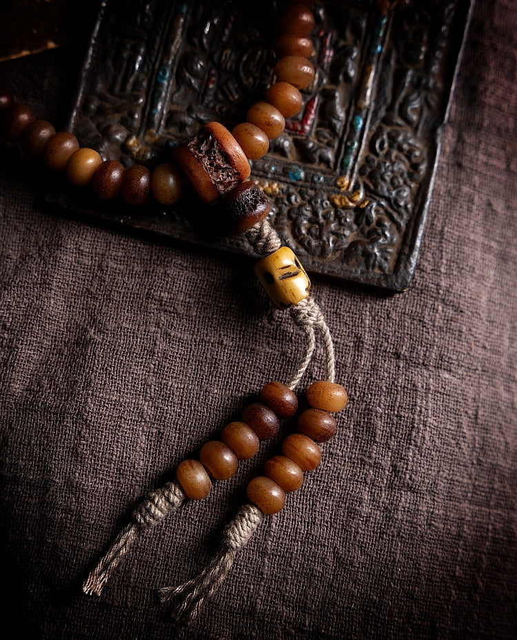 【Highland cattle bone】Natural yak bone 108-piece bracelet