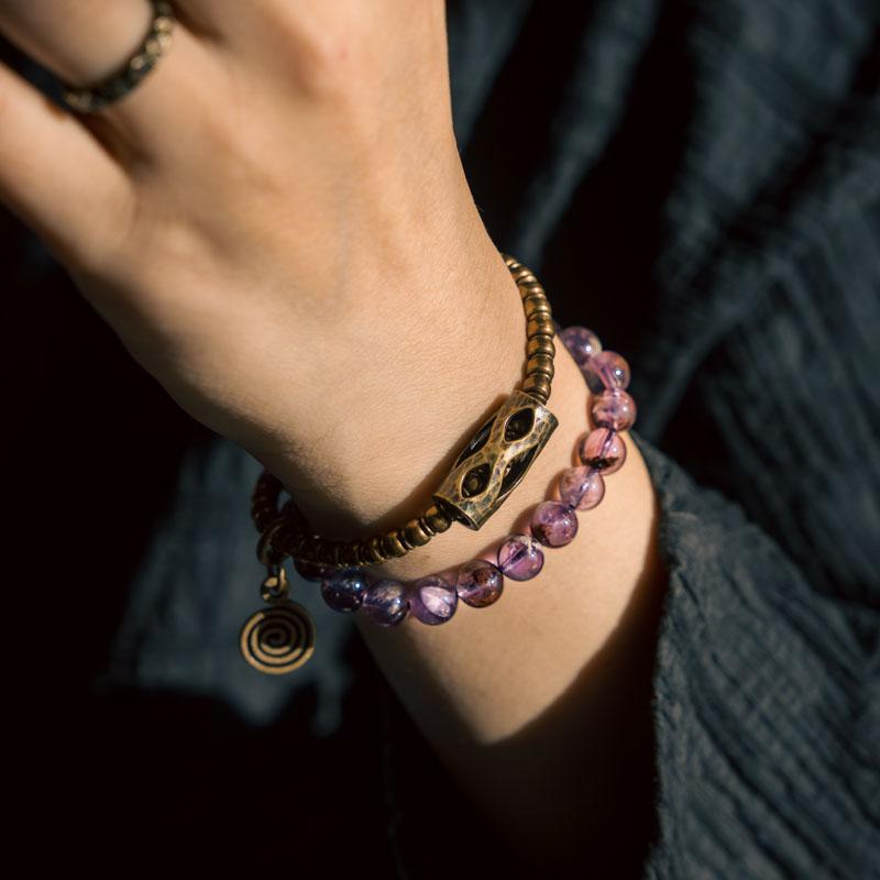 【Polar Forge】Purple Phantom Crystal Bracelet