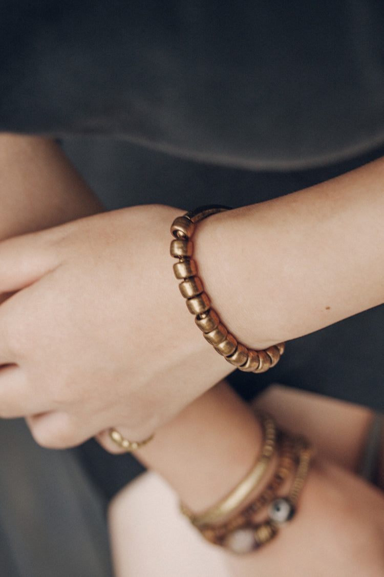 【Half-Rusted Sand】Copper Bead Conversion Bracelet