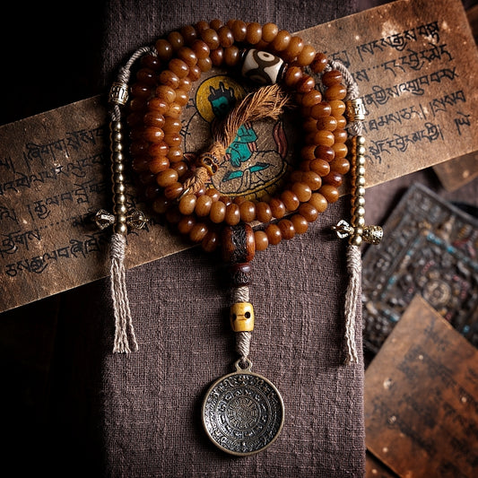 【Highland cattle bone】Natural yak bone 108-piece bracelet