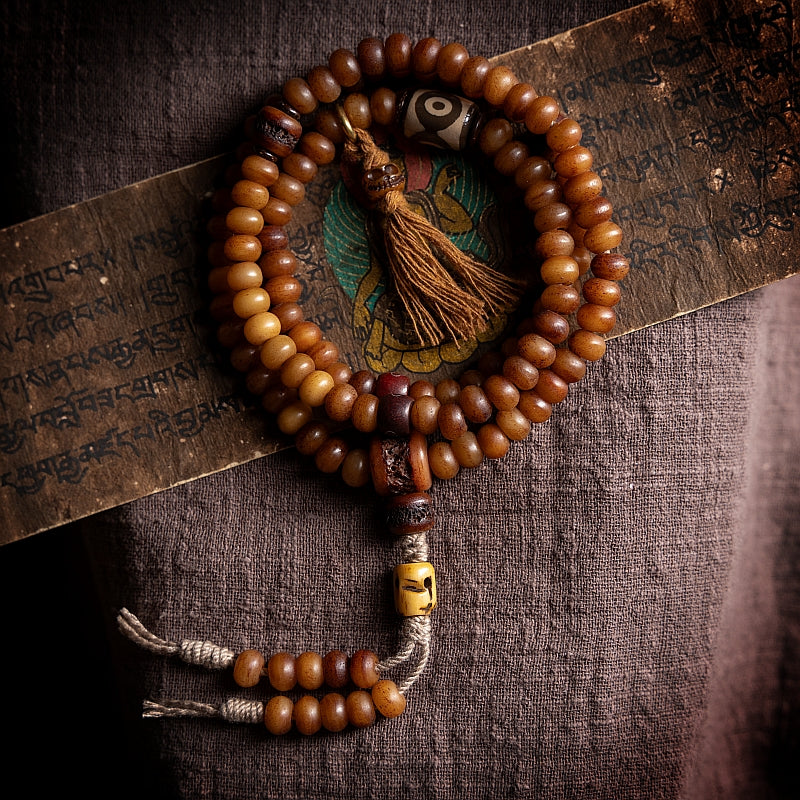 【Highland cattle bone】Natural yak bone 108-piece bracelet